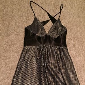 Jessica McClintock black polka dot