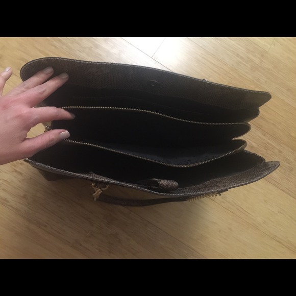 KATE SPADE Snakeskin Leather Handbag-Gold Hardware - Picture 3 of 4