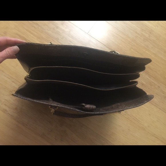 KATE SPADE Snakeskin Leather Handbag-Gold Hardware - Picture 4 of 4