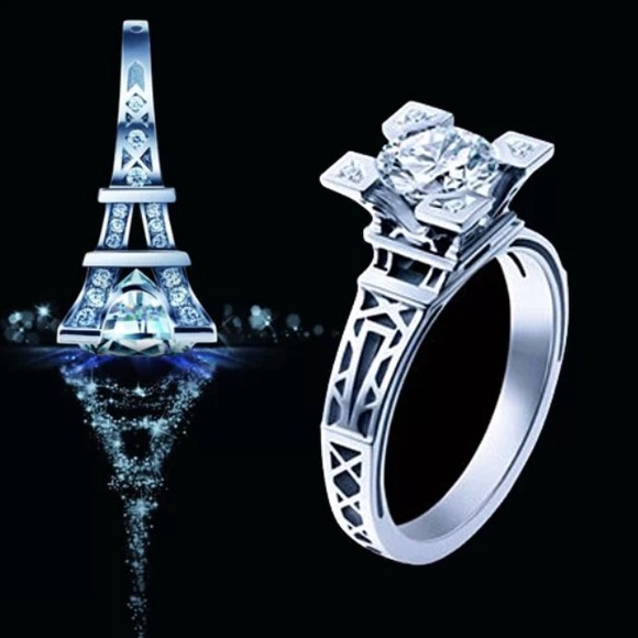 🎉HP of 08/24/2015🎉 Eiffel Tower CZ  ring - Picture 4 of 4