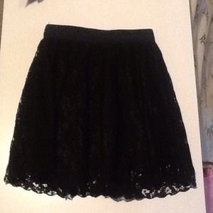 Black lace skirt