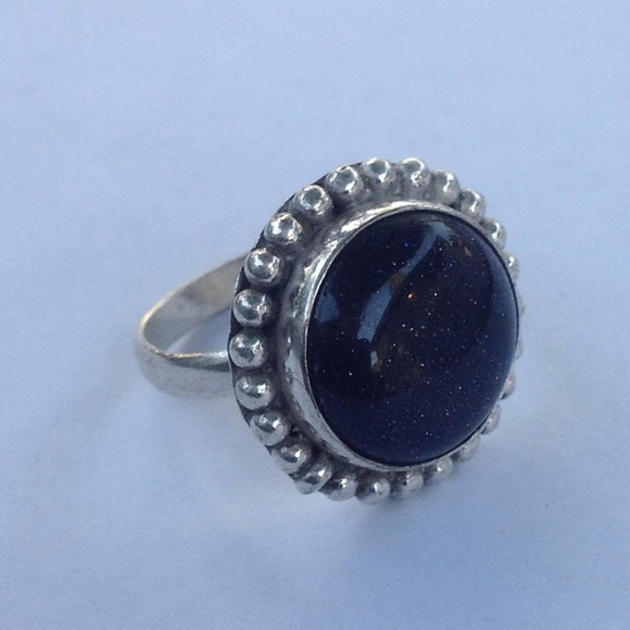 Blue Goldstone Ring - Picture 2 of 3