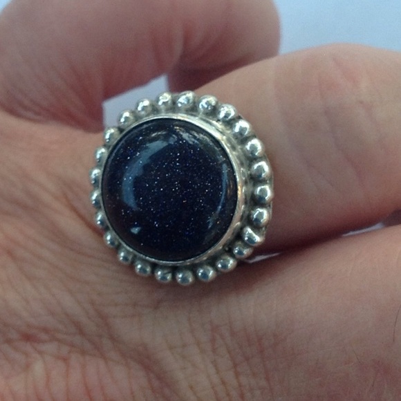 Blue Goldstone Ring - Picture 3 of 3