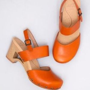 Orange Dansko Thea Clogs