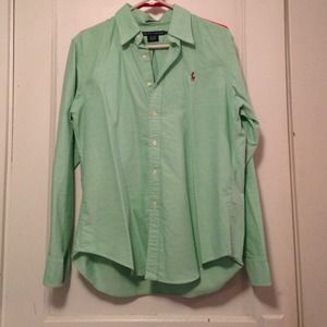 Ralph Lauren green button up
