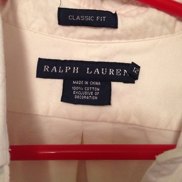 Ralph Lauren white button up size 12 - Picture 2 of 3