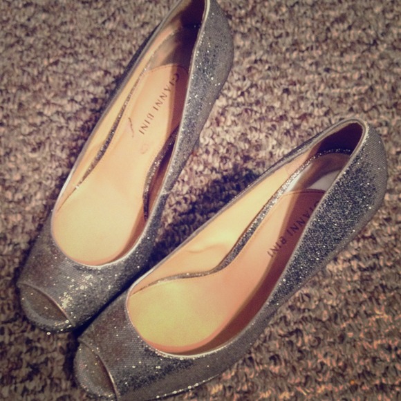 Gianni bini open toe shimmer heels!!!