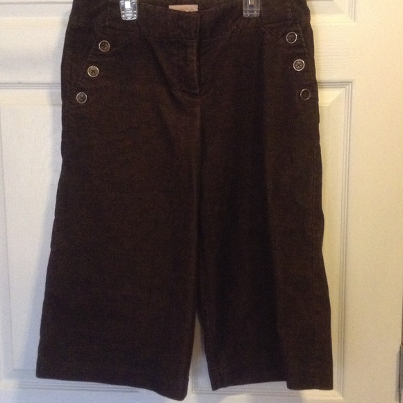 zinc Pants & Jumpsuits Capri Pants Brown Corduroy Poshmark