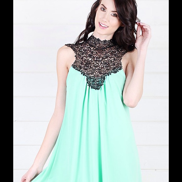 Mint green dress