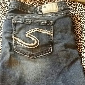 Silver twisted capris