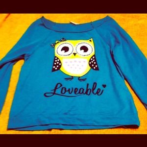 Papaya sweater w/ owl