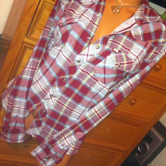Salt valley western button up flannel RARE small
