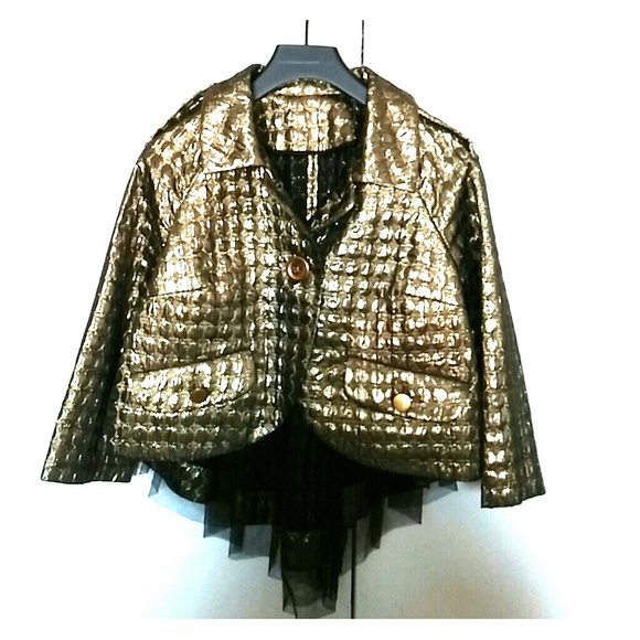 Betsey Johnson Gold jacket.