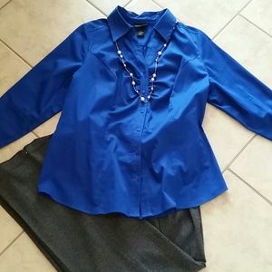 SOLD!! Deep Roal Blue Button Down. SOLD!