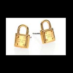 MK Inspired earrings silver and rose bundled