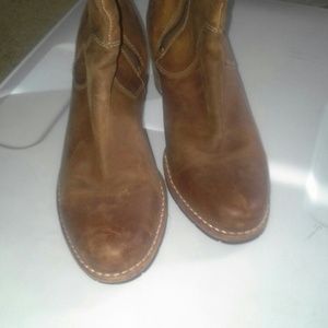 Clarks brown tall leather boots