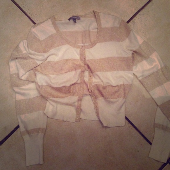 Gold and Cream Sparkle Sweater