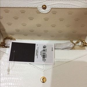 Juicy couture leather lizard clutch