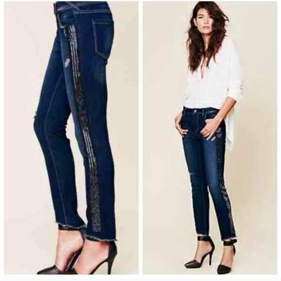 Free People Denim - NEW Free People Sequin Denim