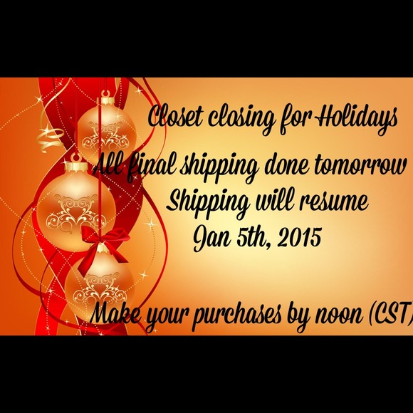 LAST SHIPPING DONE TOMORROW