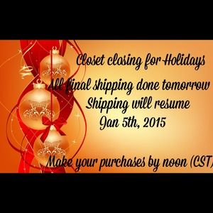 LAST SHIPPING DONE TOMORROW