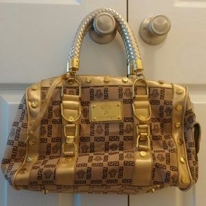 Gold Satchel Handbag