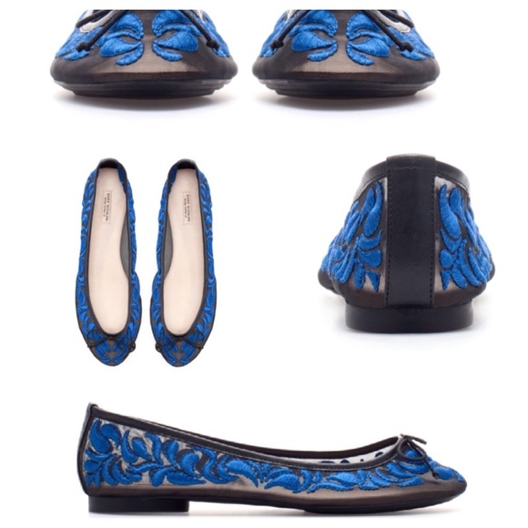 🎉HP🎊😍ZARA NWT SEE THRU EMBROIDERED FLAT😍🔥