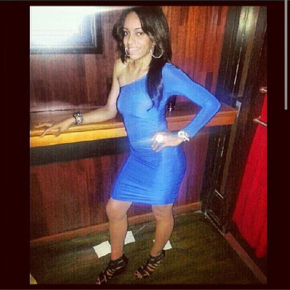Royal blue form fitting dress