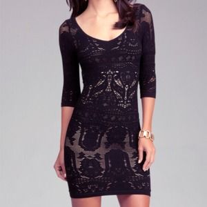 bebe black bodycon dress
