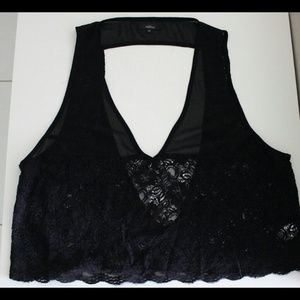 Lf Millau Lace V Neck Crop Top Size M