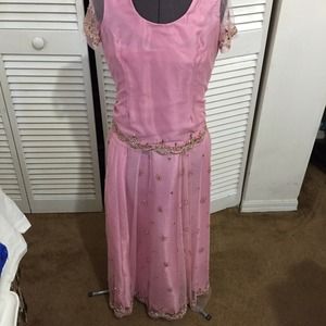 Soft pink 2 piece lengha