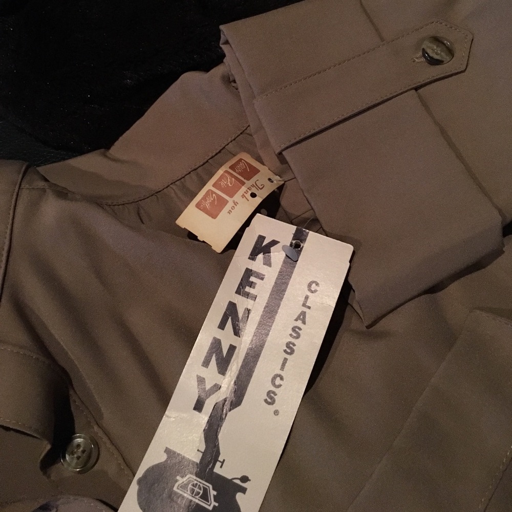 Vintage 80s Khaki Safari Dress NWT! - Picture 4 of 5