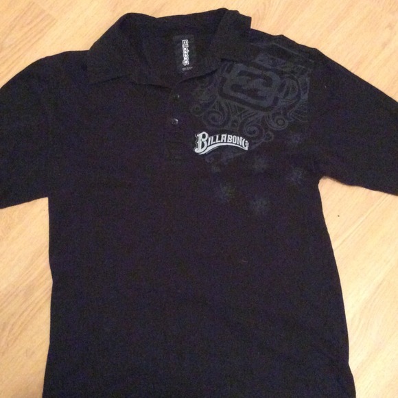 Billabong men's black polo w design