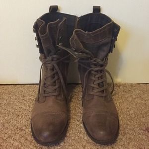 Clarks Brown Combat Boots
