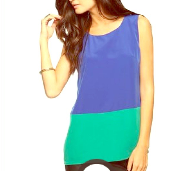 Colorblock Woven Tank - Picture 1 of 2