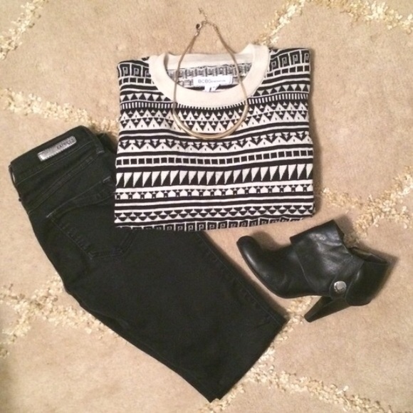 {BCBG} Aztec Crop Sweater - Picture 2 of 3