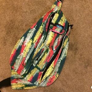 Feather print kavu backpack