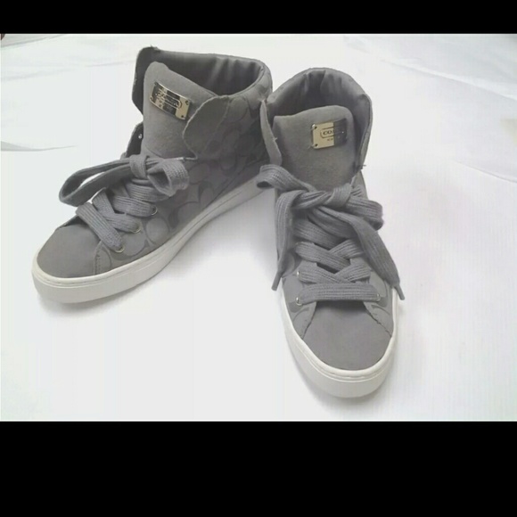 💕Coach Renee Gray Signature Hightops 💕Size 10, - Picture 3 of 5
