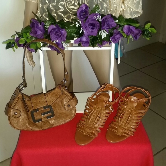 Guess Handbags - SOLD RESERVED - GUESS HANDBAG & SANDALS