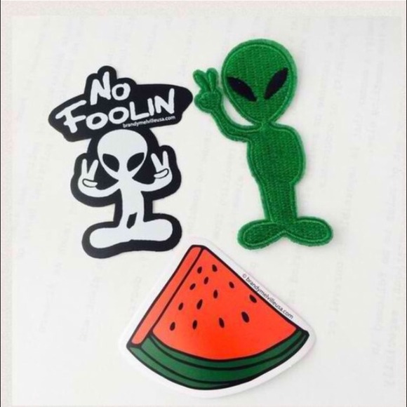 Brandy Melville Other - 👽 Alien Iron On Patch + sticker set 👽