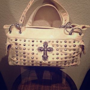Western style patent handbag