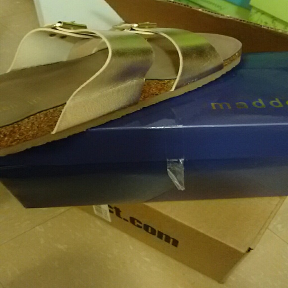 Madden girl gold slides