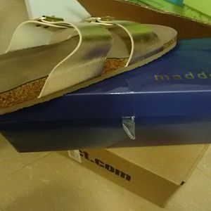 Madden girl gold slides