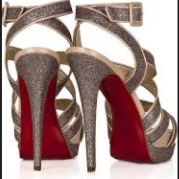 Christian Louboutin Glitter Sandals multi color - Picture 2 of 4