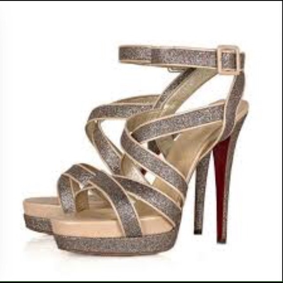 Christian Louboutin Glitter Sandals multi color - Picture 3 of 4