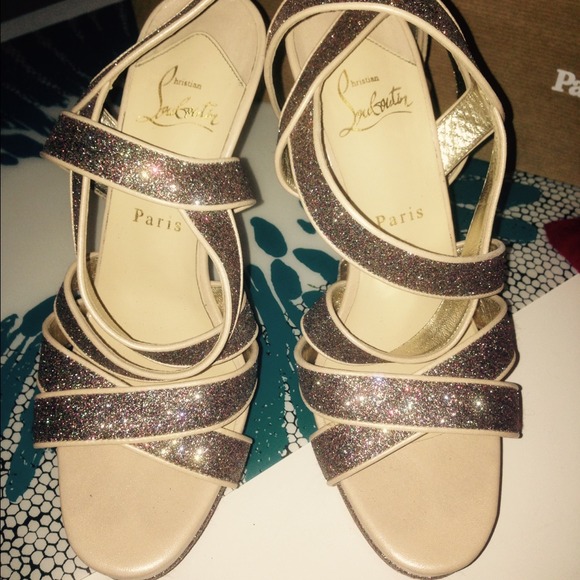 Christian Louboutin Glitter Sandals multi color - Picture 4 of 4