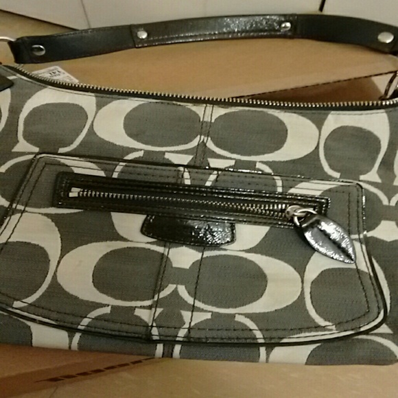 Authentic grey coach handbag