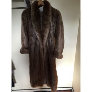 Vintage Longline Fox-Fur Coat