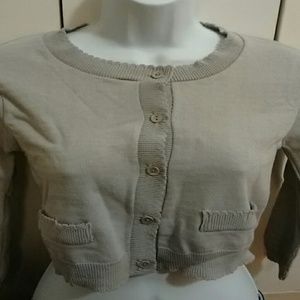 Cropped grey cardigan