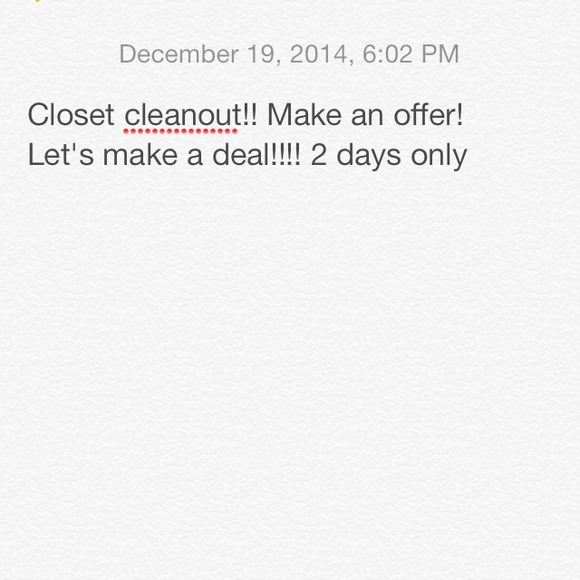 Offer sale! Closet clean out!!!